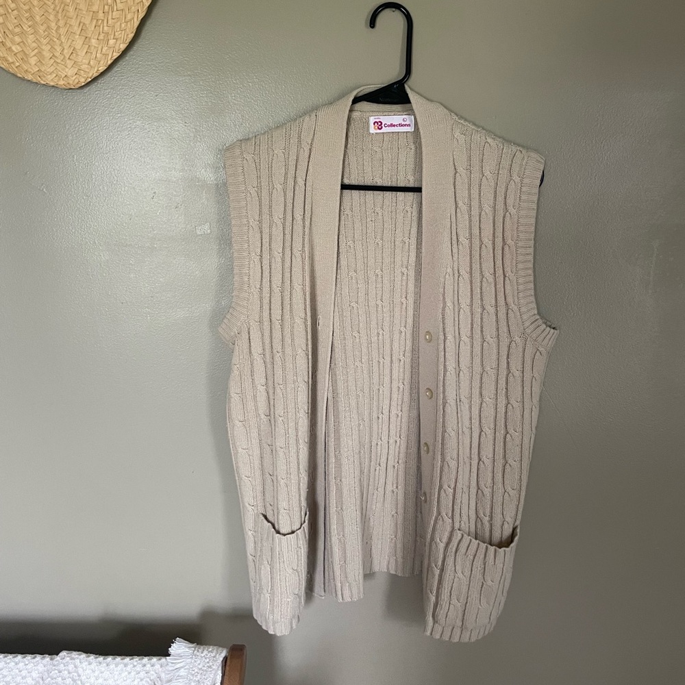 Beige sweater vest